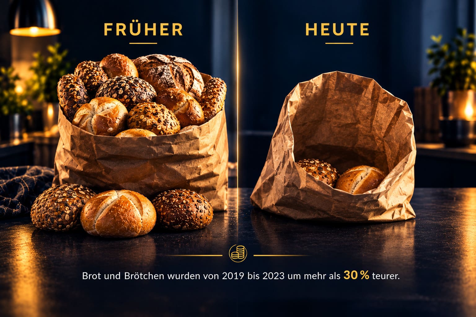 Symbolbild zur Kaufkraft und zur Frage, wie sich Geld und Lebenshaltungskosten im Laufe der Zeit verändern